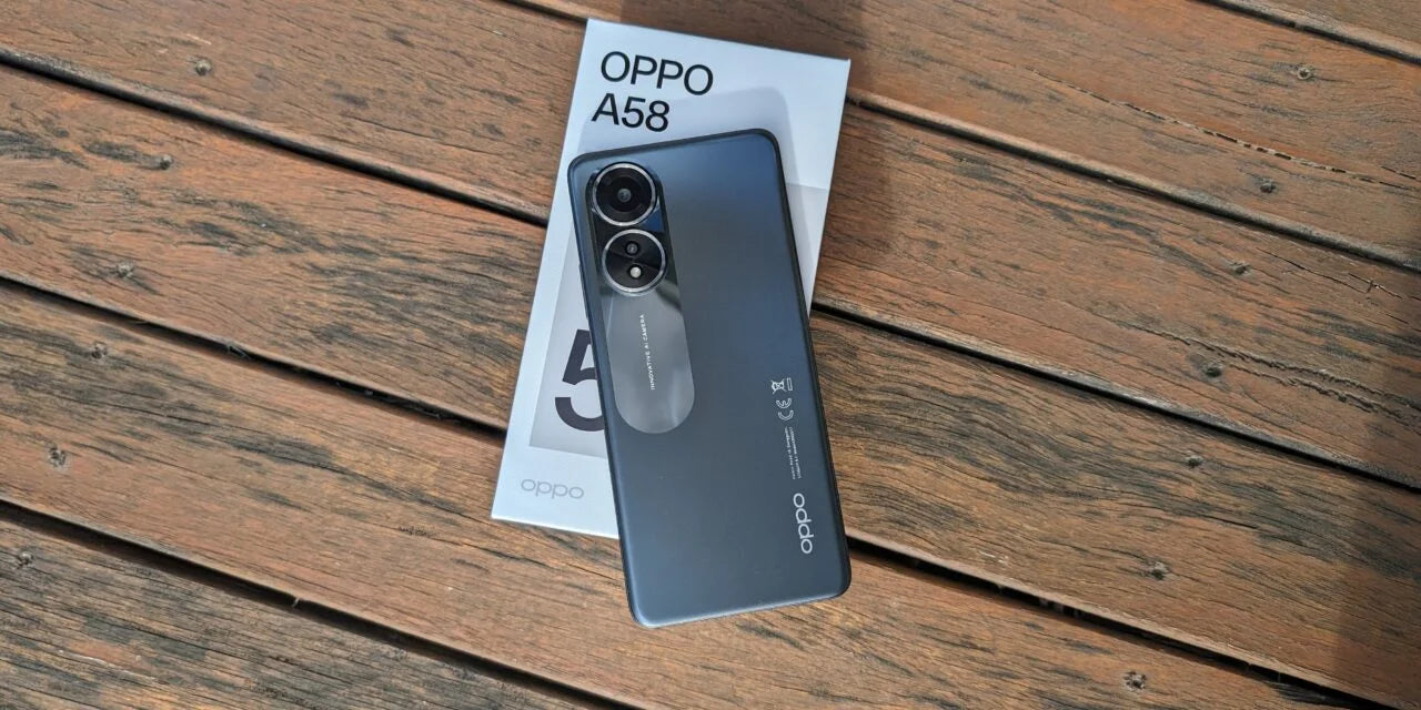 [Smart Phones] Brand New OPPO A58 8GB RAM+128GB ROM 6.72" 90Hz FHD+ Display 50MP Camera Dual Stereo Speakers 33W 5000mAh Type-C Charge Android 13 Side Fingerprint Unlock Smart Phones